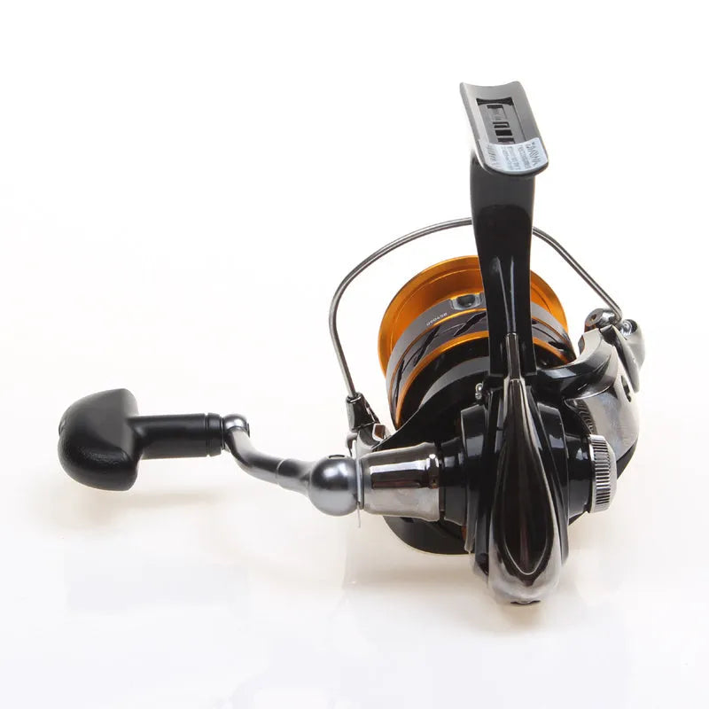 Sea fishing spinning reel with front unloading, metal and ABS construction, 2000-4000 series sizes