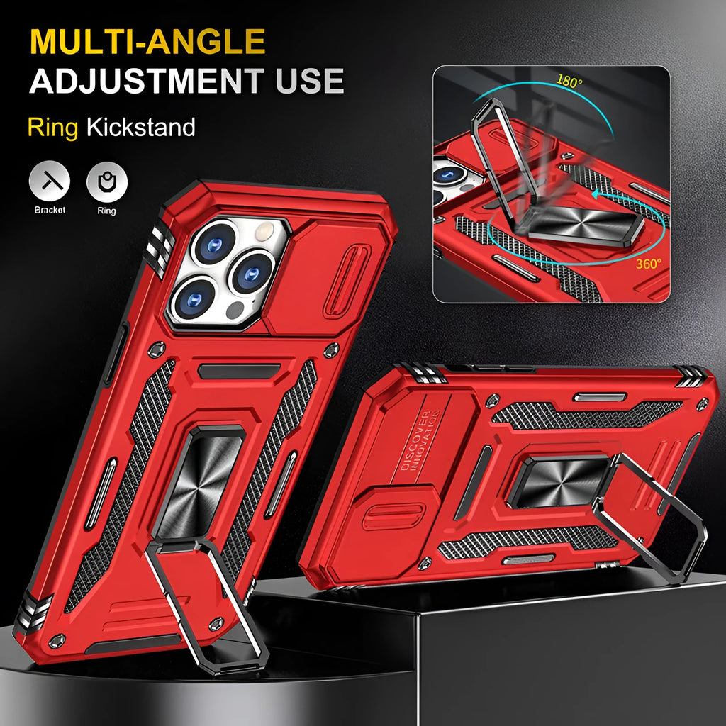 Bracket magnetic suction phone case for iPhone 14 Pro Max, TPU+PC, navy colour