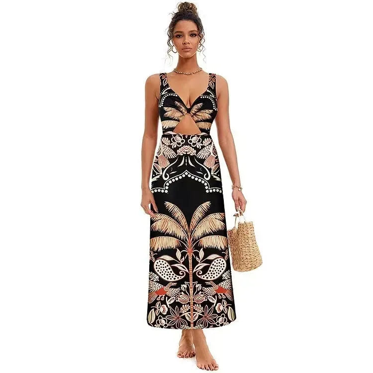 Women's black one-piece polyester swimsuit on a hanger, showing one-shoulder style