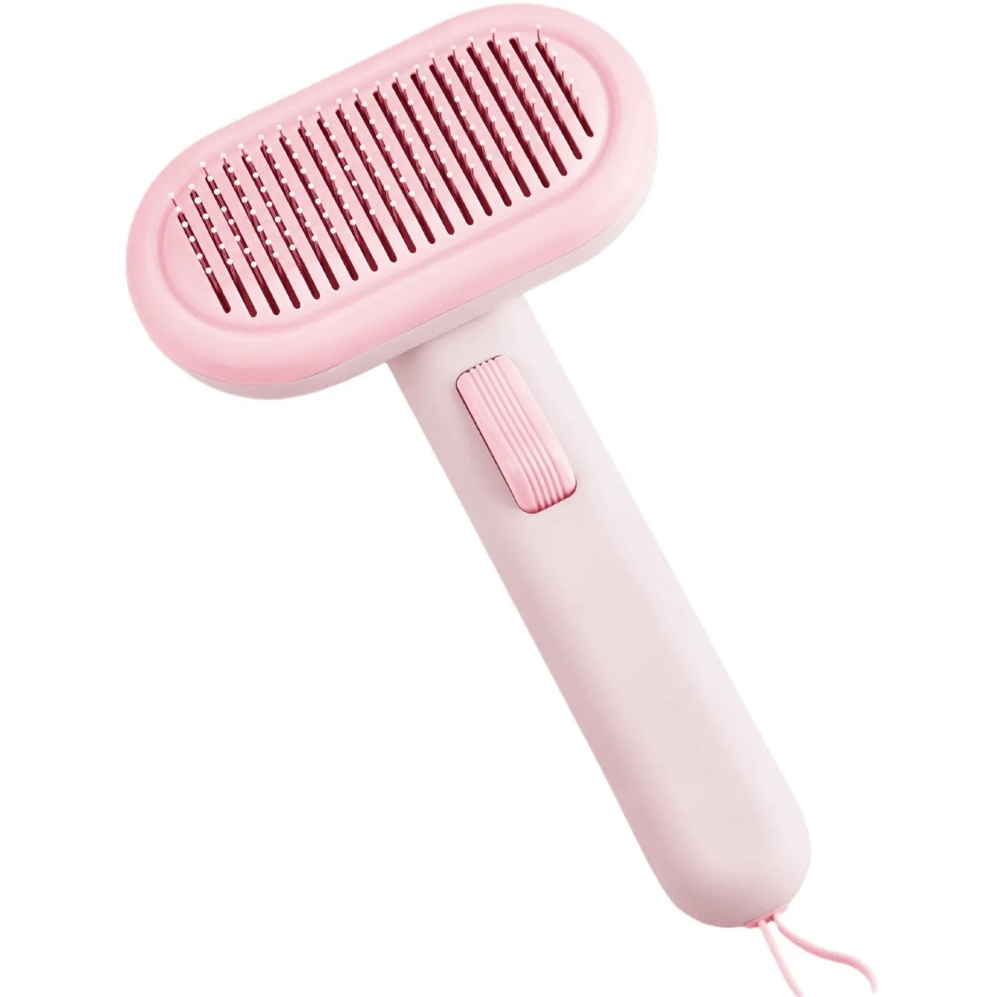 Large light grey pet hair comb with stainless steel blades for removing fur from cats and dogs.