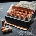 Tactical power bank 3500mAh 18.5W PD3.0 with wind clip and decorative bullets, 160x50x5mm plastic shell