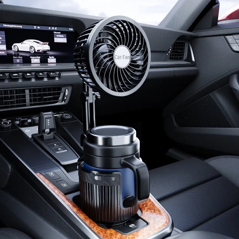 Car cup holder cooling fan with ABS plastic housing in vehicle cup holder