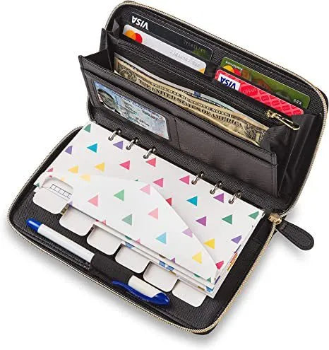 Slim PU leather anti-theft RFID blocking card holder wallet shown in multiple colour options.
