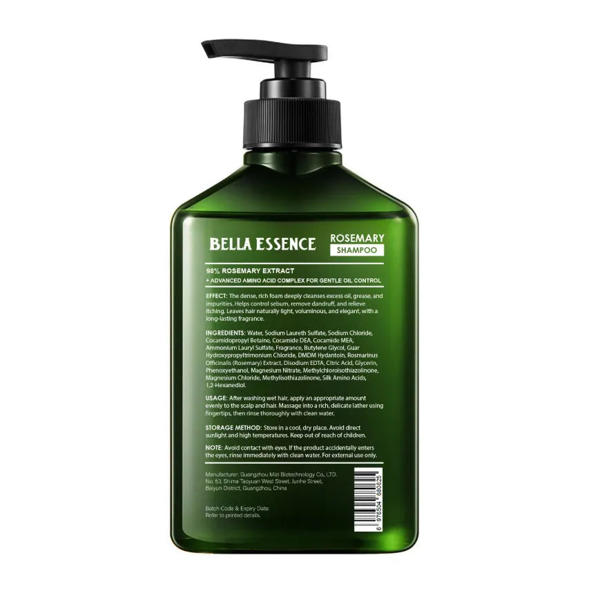 Rosemary Anti-Dandruff Fluffy Shampoo 250ml bottle with flip-top cap against a white background
