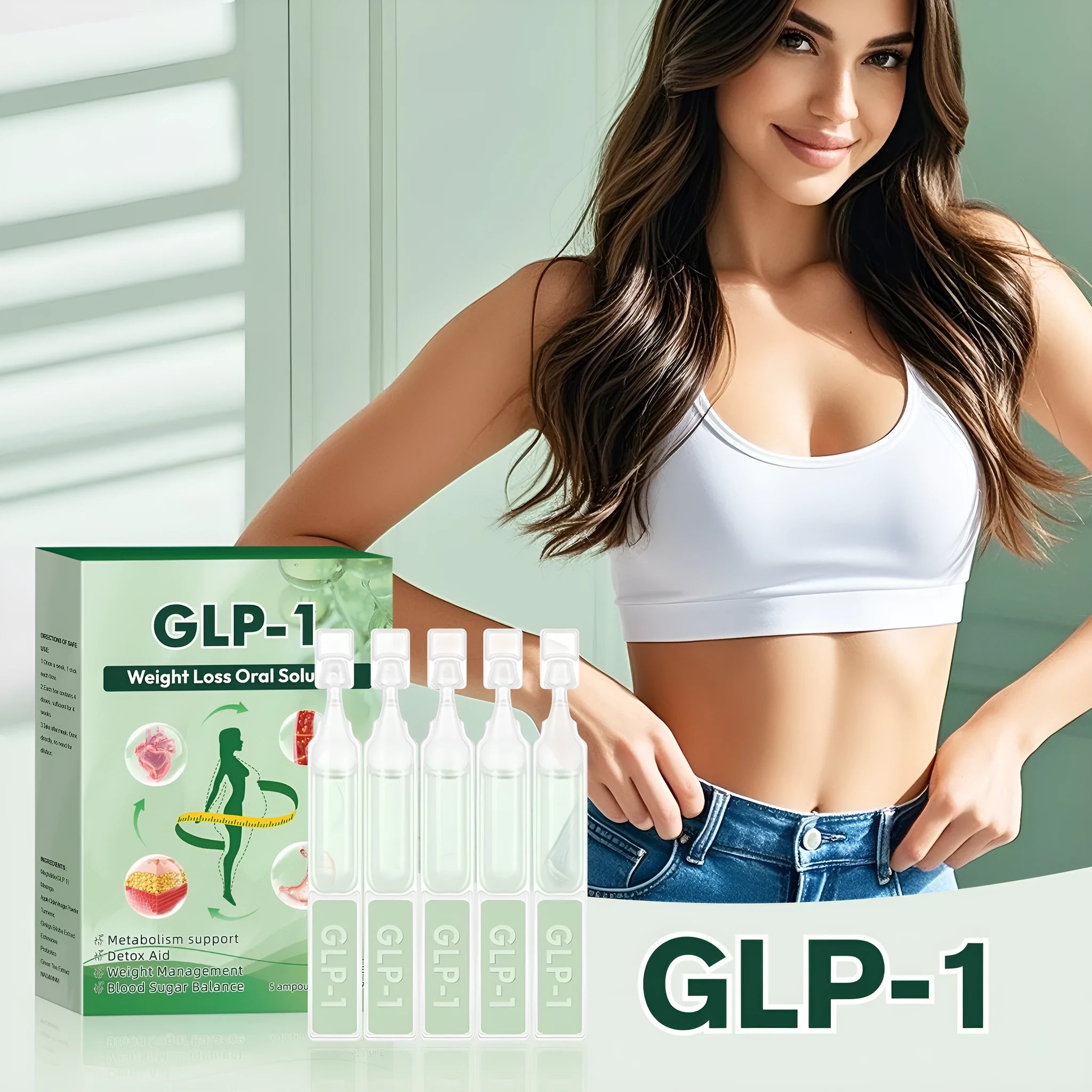 Boxed abdomen slimming care drops with five 50g pieces for body shaping and contour support