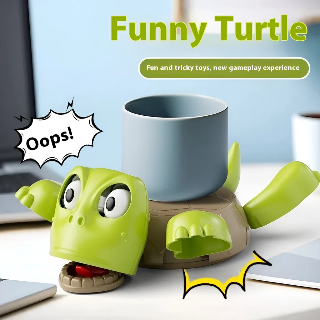 Set of four turtle shell design coasters in light green, dark green, wheat starch, and yellow colours.