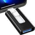 Multifunctional 2T USB thumb drive with Lightning, USB 3.0, OTG interfaces metal shell silver colour