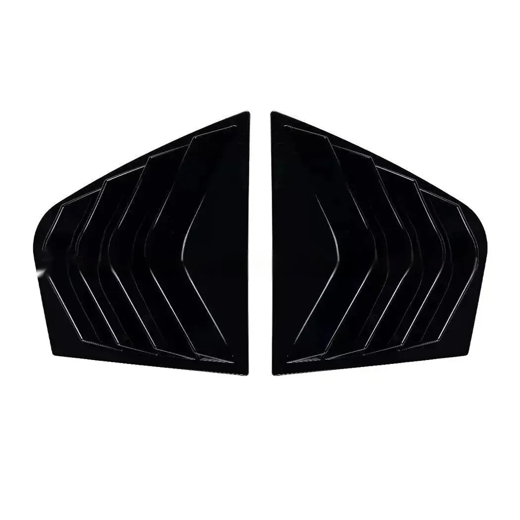 Bright black carbon fibre rear triangle decoration pair for Kia Stinger