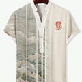Short sleeve shirt featuring a 3D digital animal print on polyester fabric.