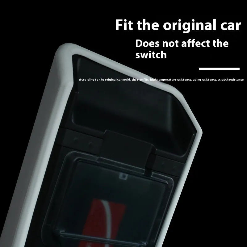 Huanxin TPE central control armrest box protective cover for Tesla Model 3 in black colour