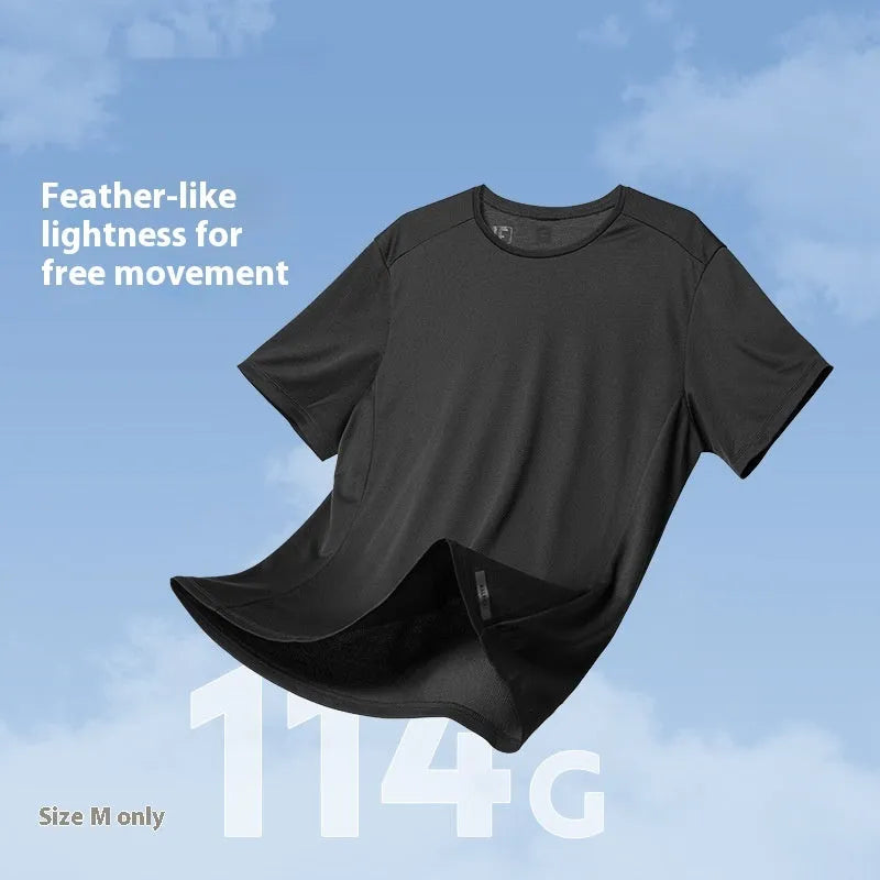 Men's thin polyester sports running t-shirt in multiple colour options for fitness activities