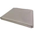 Grey diamond lattice pattern signal shielding fabric with copper and nickel weave.