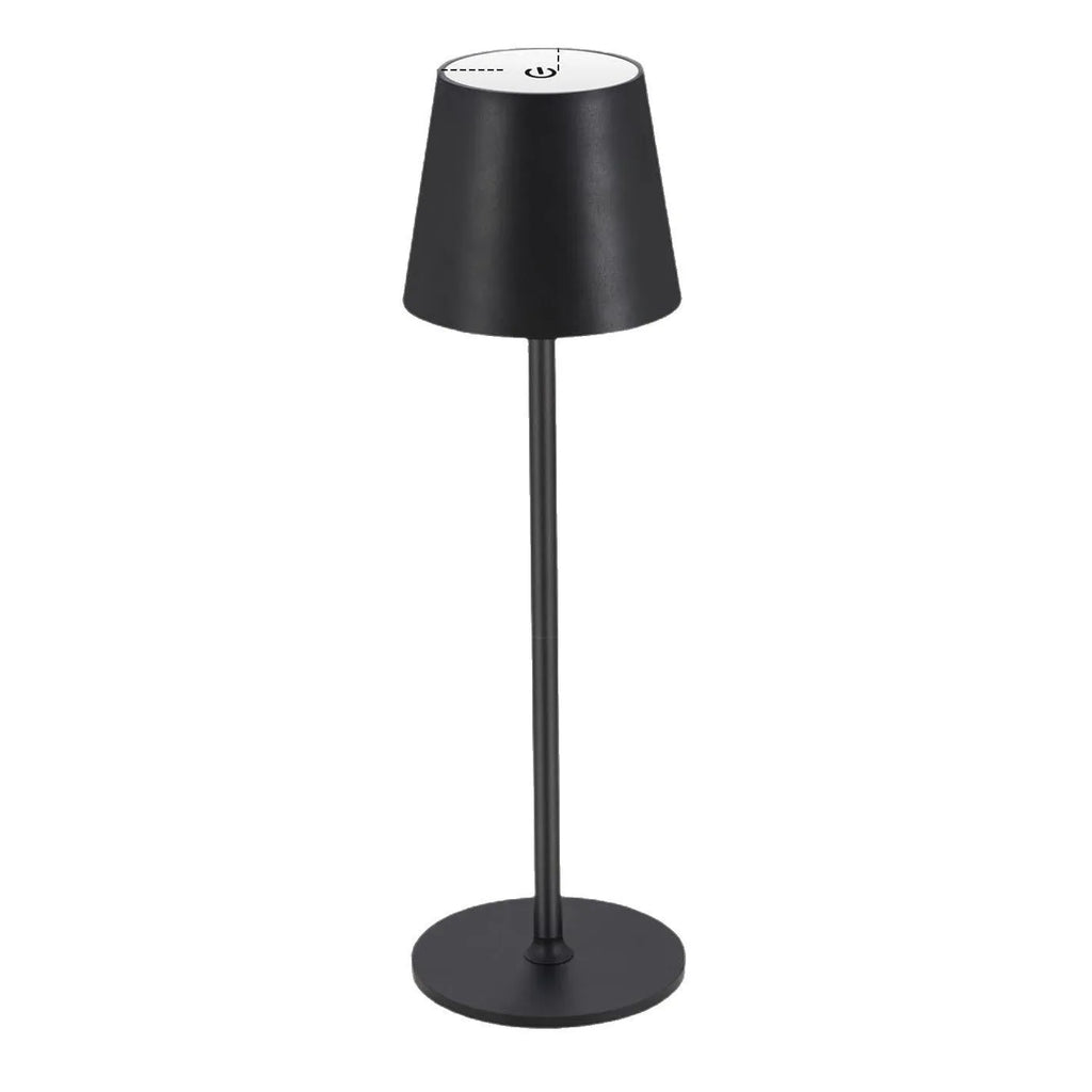 Rechargeable table lamp, 10 x 38cm, waterproof creative design, built-in battery, gold black white rose gold blue