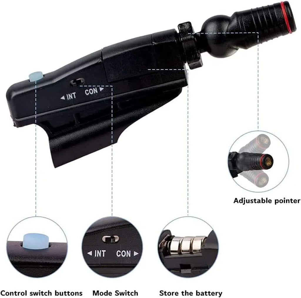 Black plastic golf putter laser aiming instrument for putting alignment practice