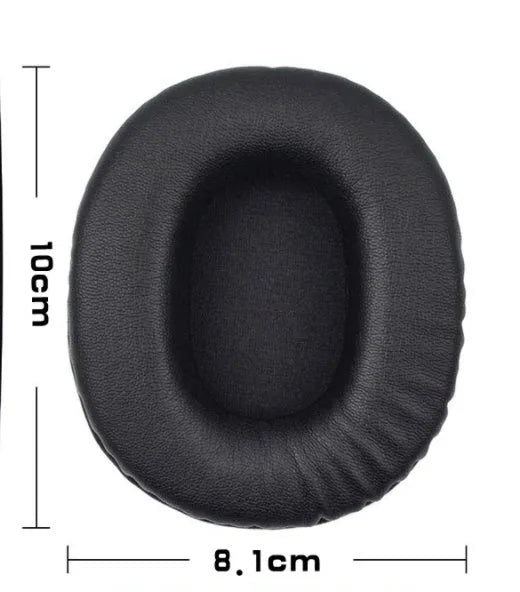 Black soft PU leather replacement ear pads for Sony MDR-1R headphones.