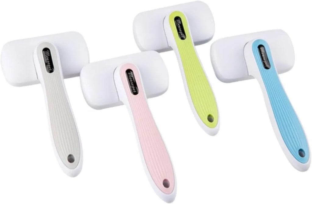 Automatic pet hair removal comb for dogs and cats measuring 10.7x19.5cm