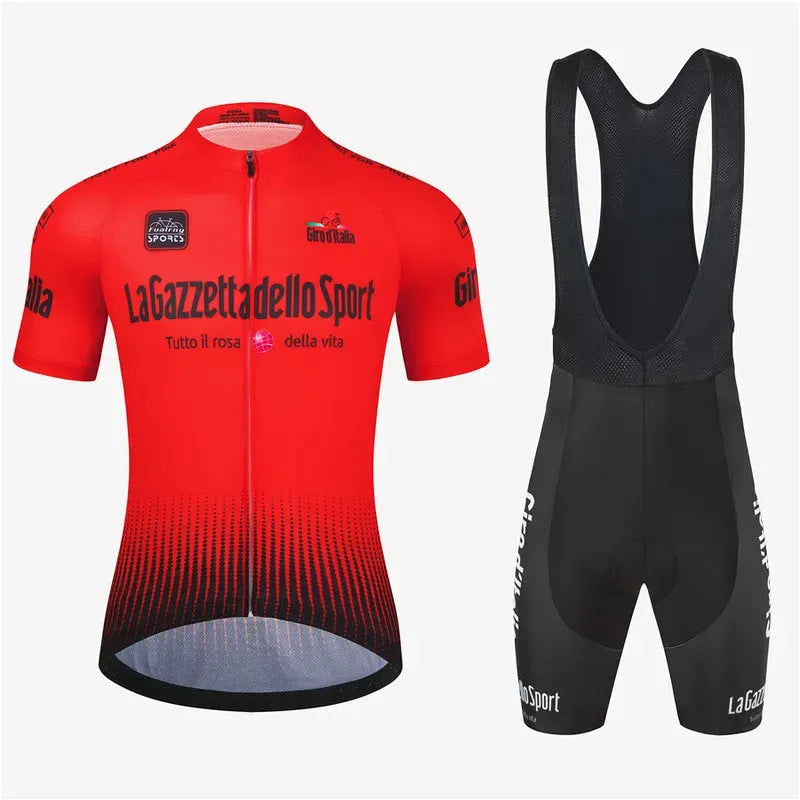 Polyester cycling short sleeve suit for road bike summer riding in various colour options