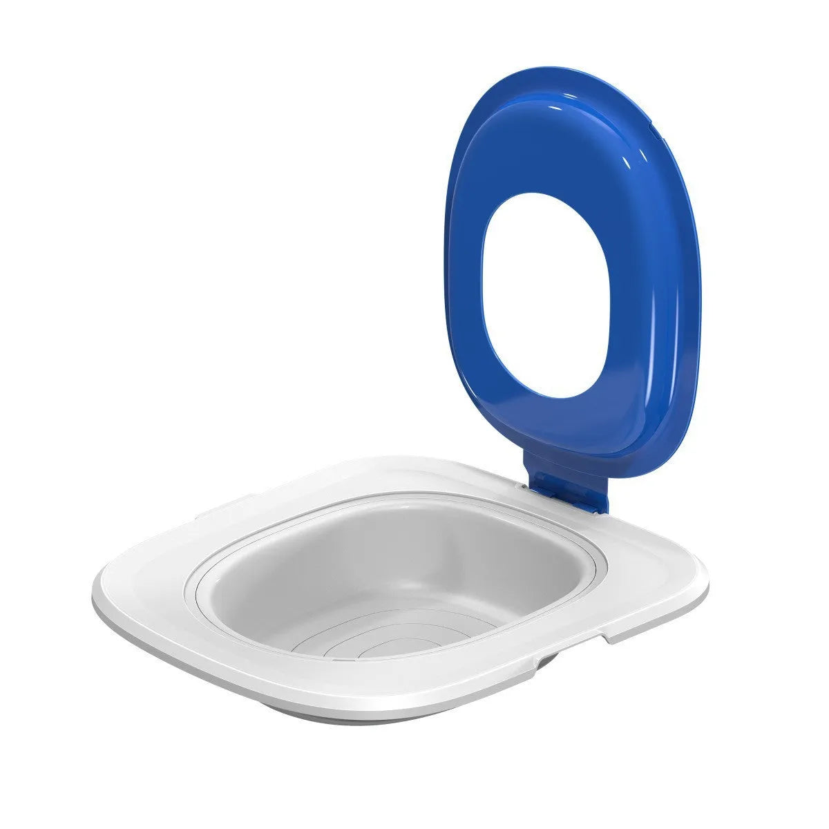 Fifth generation cat toilet trainer mat in blue, grey, or green colours with ABS plastic construction