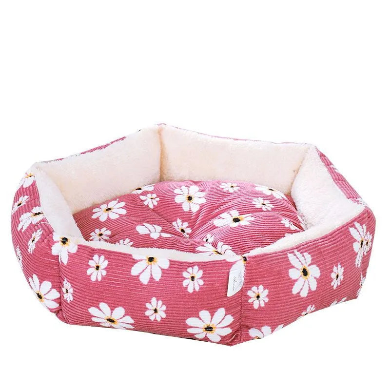 Small dog kennel pet nest in S size 37x11 cm in yellow colour for indoor use