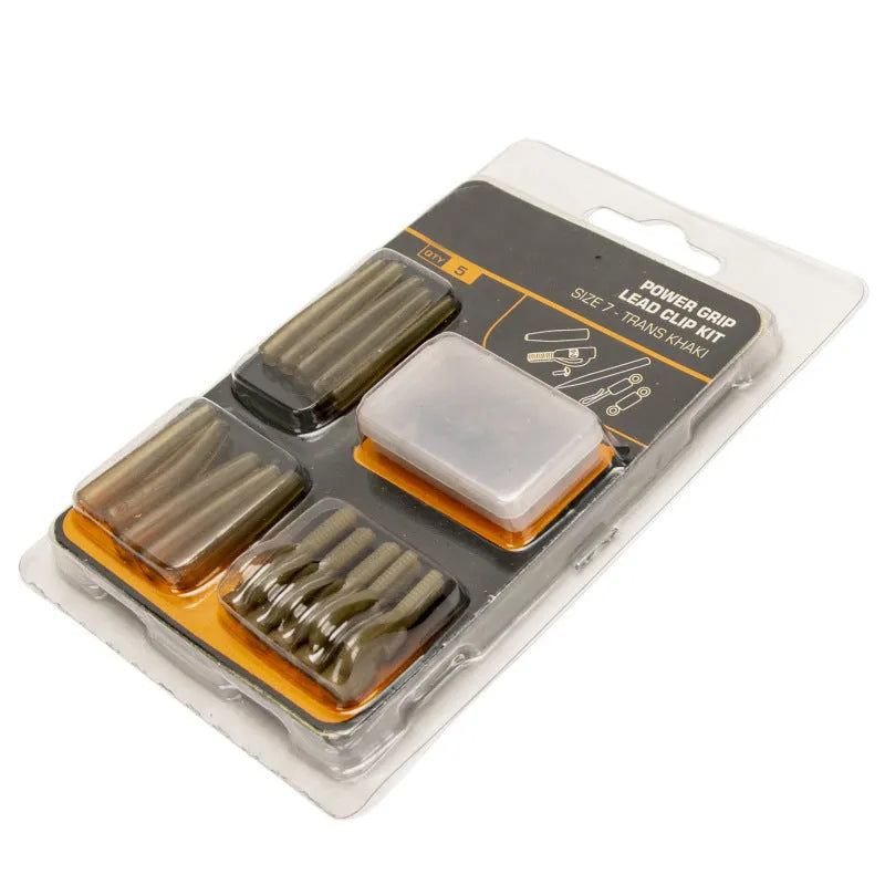 30-piece European carp fishing accessory set with pipes, hoses, rotation pieces, and screws.
