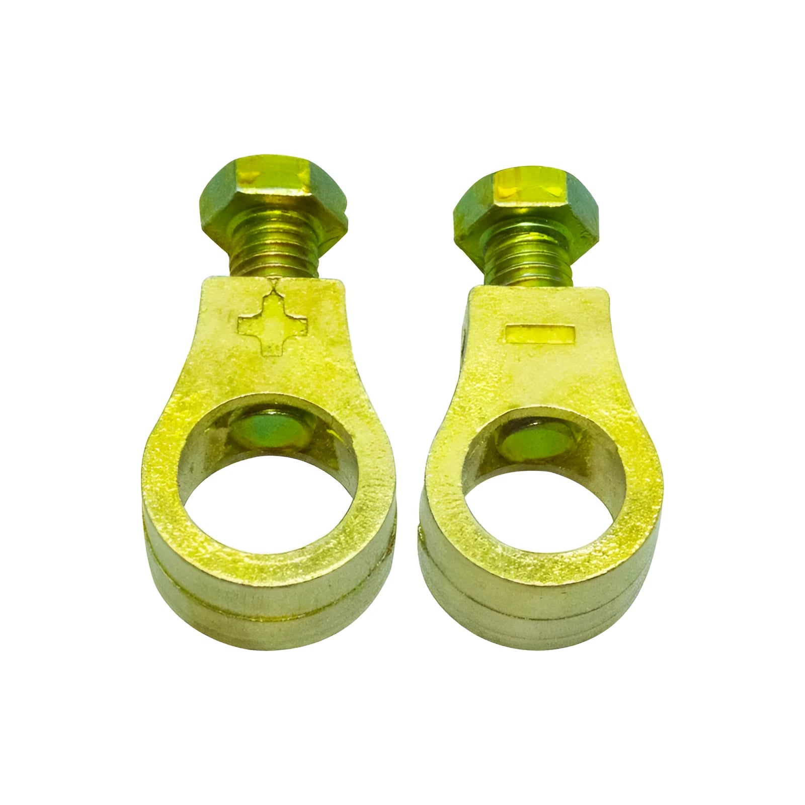 Pure copper battery terminal connector clamp for car and marine batteries.