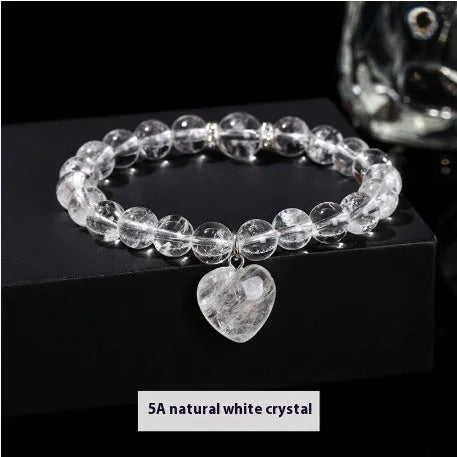 Handmade Tigereye crystal pendant bracelet with six natural gemstones in geometric design