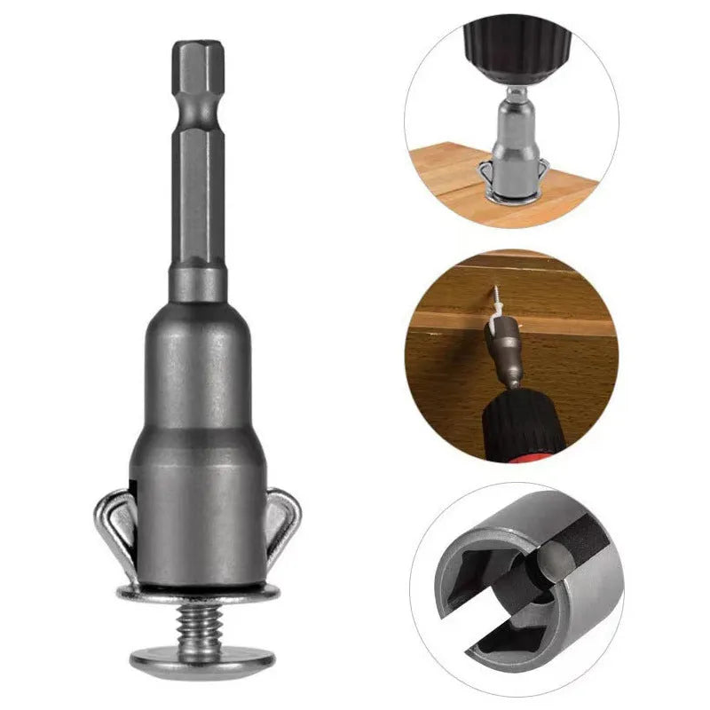Tool steel socket wrench nut socket slotted sleeve natural colour 41g for electric screwdriver