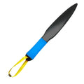 Blue-handled nylon dog break stick measuring 35 cm, shown with colour variants.
