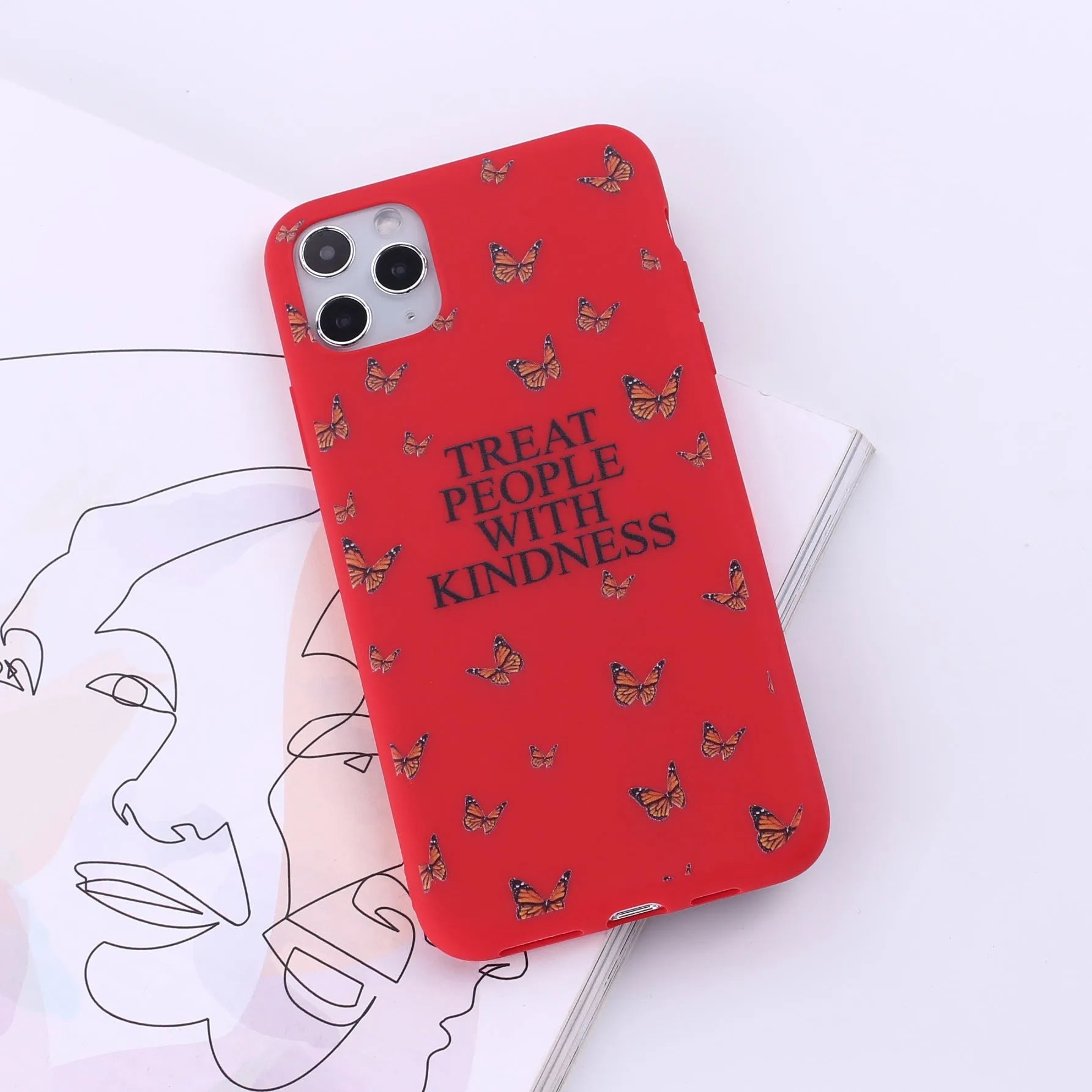 Colourful printed TPU phone case for iPhone and Samsung models showing painted design on back cover.