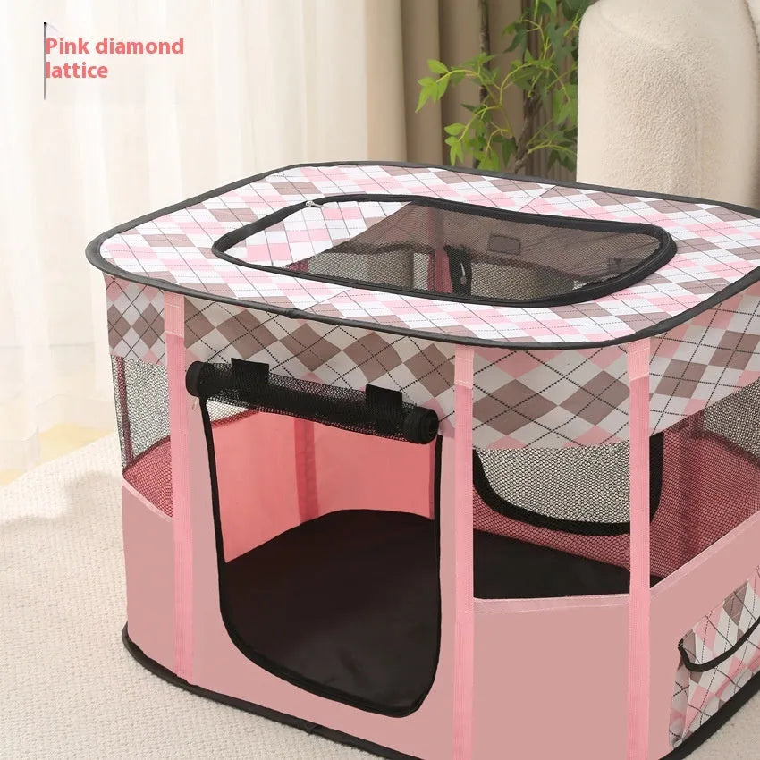 Breathable cloth cat delivery room pet tent in yellow carrot design with size M dimensions