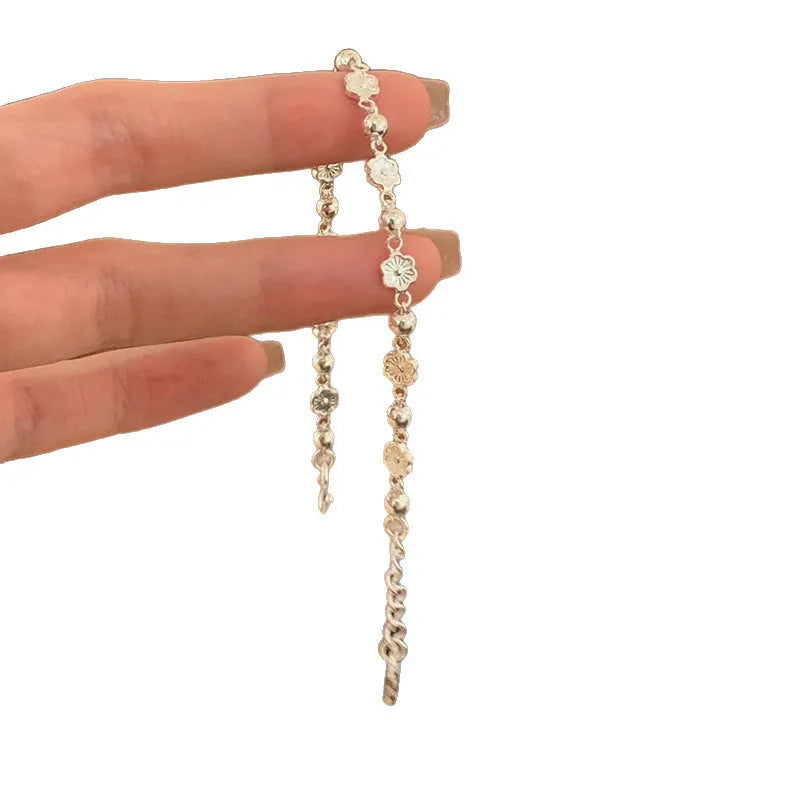 Women's alloy butterfly peach blossom bracelet with geometric rose motif and peach heart chain
