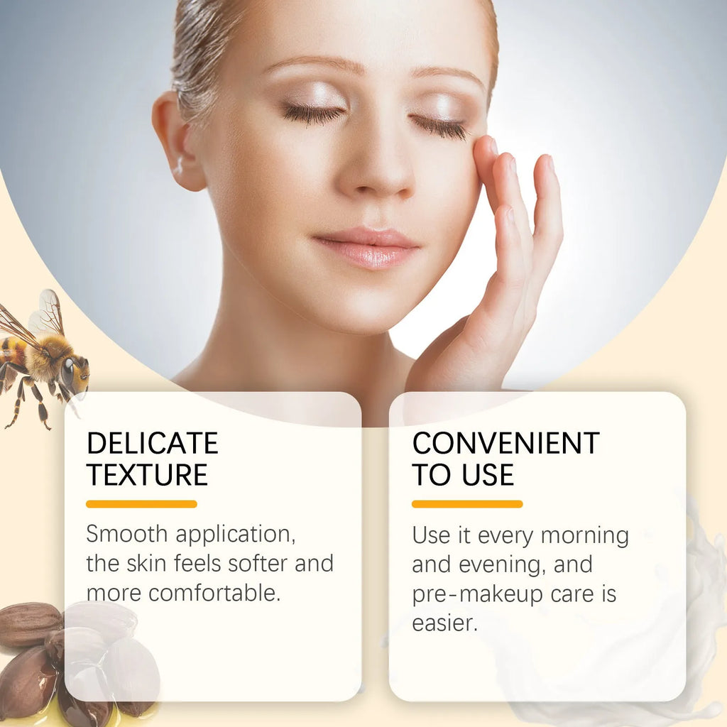 30g facial and neck moisturising cream with bee venom and milk extract