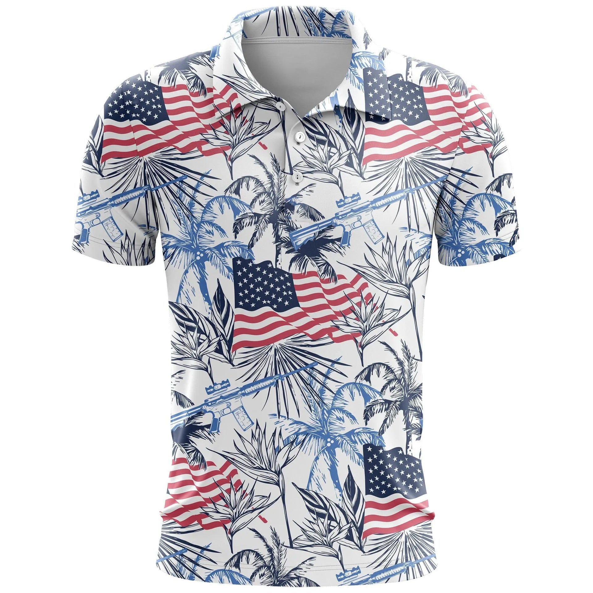Man's loose-fit short sleeve sports t-shirt in lightweight birdseye polyester fabric on a hanger.