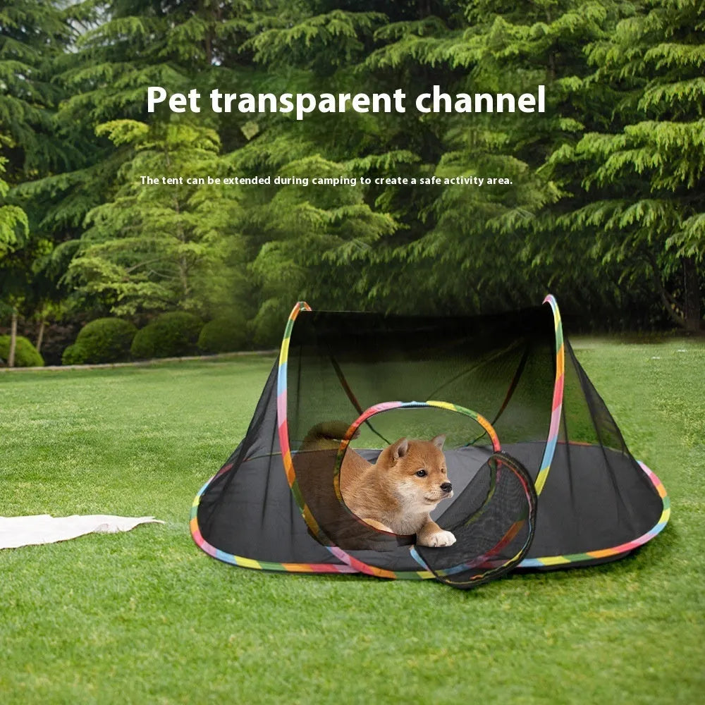 Foldable mesh cat roll cage in various configurations including squares, tent, and hexagonal designs