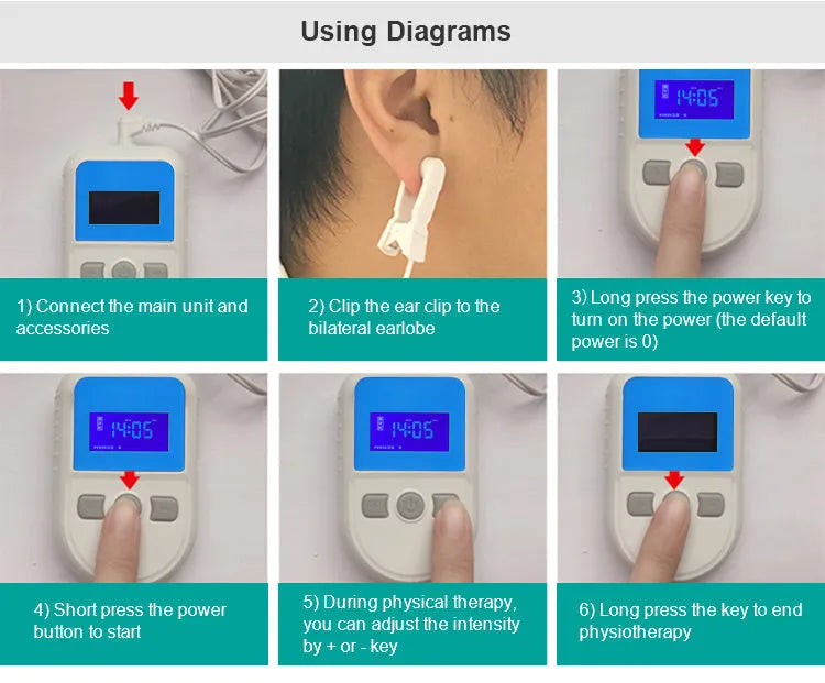 HSM04 white low frequency pulse therapy instrument for sleep aid with USB connection