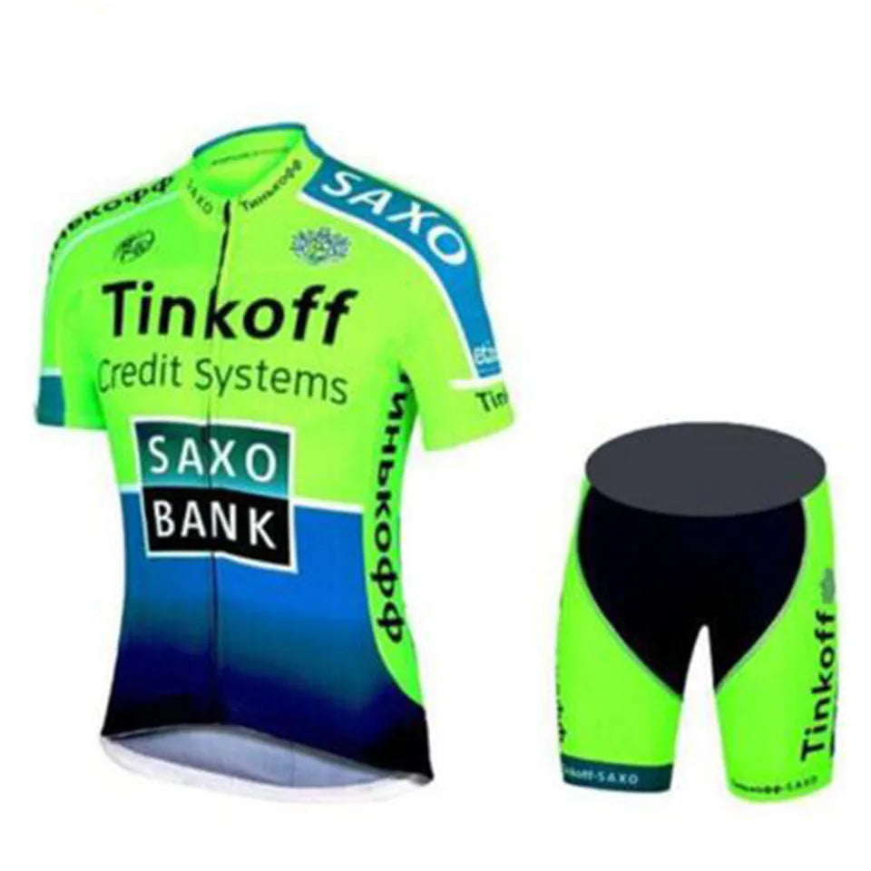Breathable men's cycling suit summer quick-dry running clothing blue green red yellow