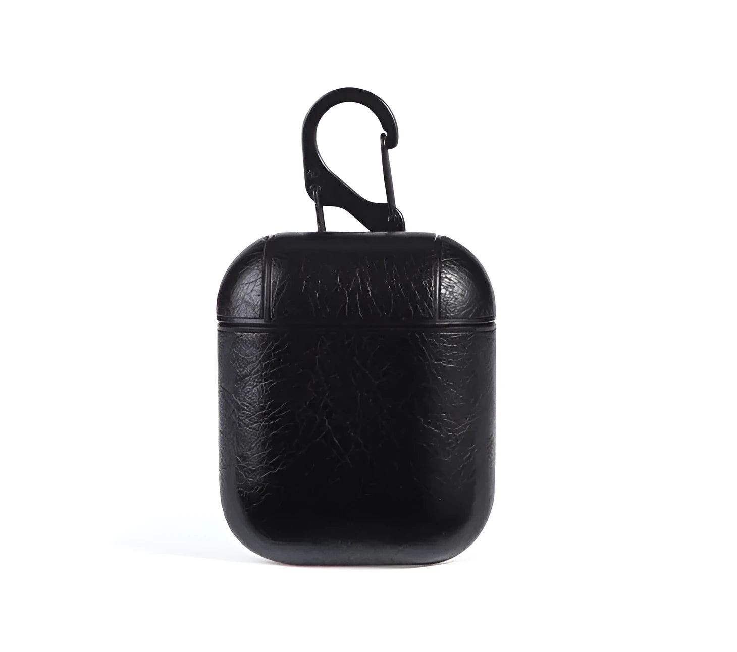 Genuine leather AirPods protective case bag in black, brown, light brown, and red colour options.