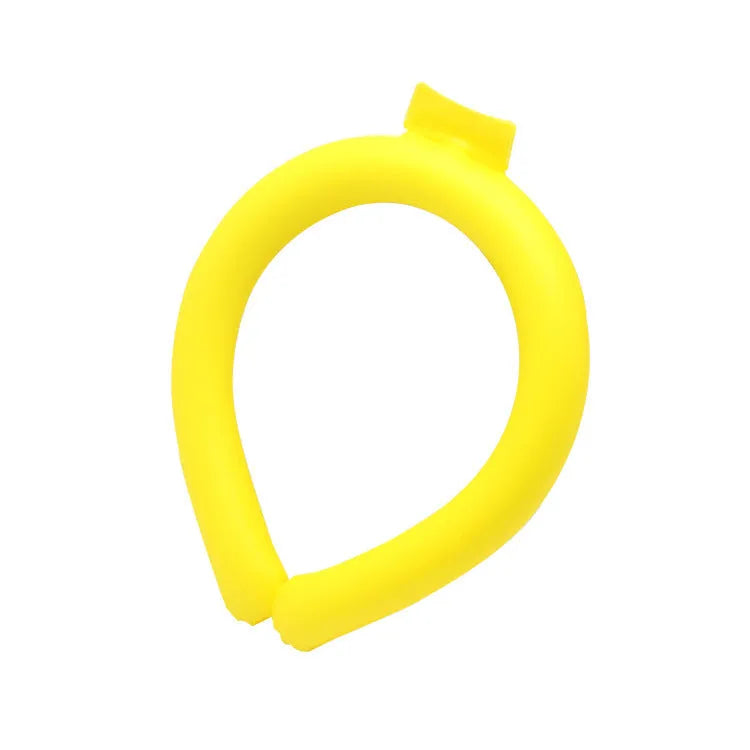 PVC cooling neck ice ring with temperature indicators for outdoor sports heatstroke prevention