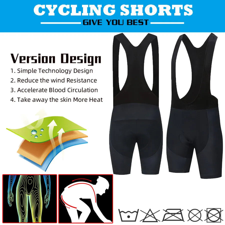 Men's black cycling shorts with breathable mesh and Lycra fabric for sports training