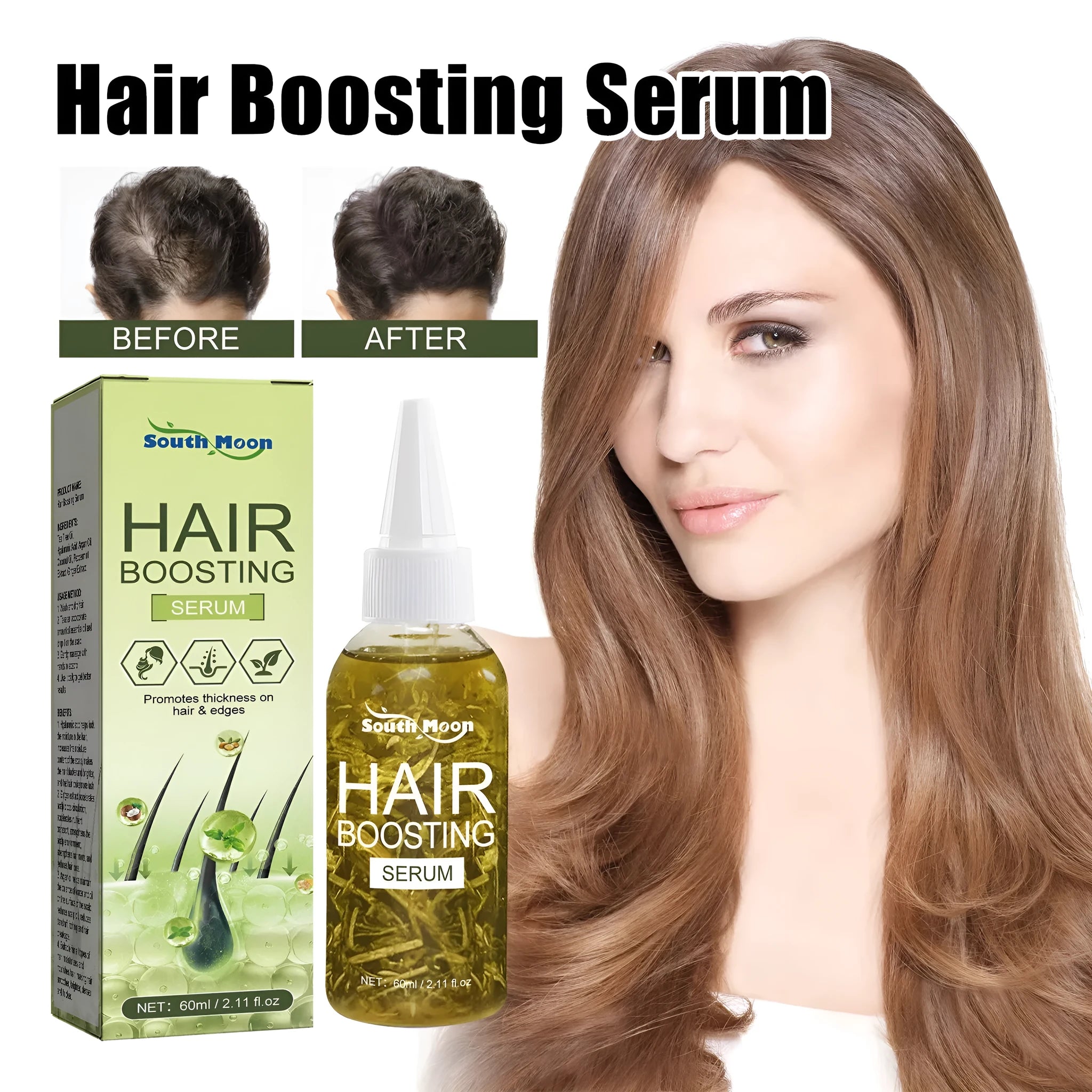 60ml bottle of anti-fall repair hair essential oil for dry damaged hair