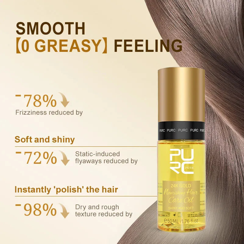 50ml yellow curly hair repair essential oil bottle for scalp care and split end treatment