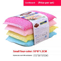 Macaron coloured pinstripe fabric dishwashing sponge mop for kitchen scrubbing.