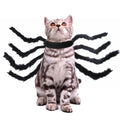 Pet cat dog Halloween spider costume in red and black cotton, available in sizes S M L