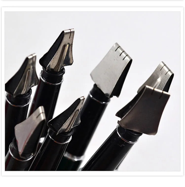 Right Point 7-piece calligraphy pen set with stainless steel nibs in widths from 2MM to 11MM and black ink