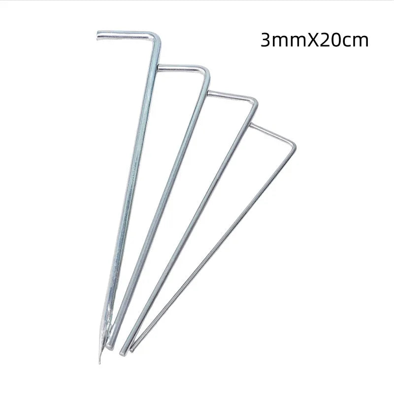 Galvanised 7-type Q195 steel tent peg ground stake with angled tip