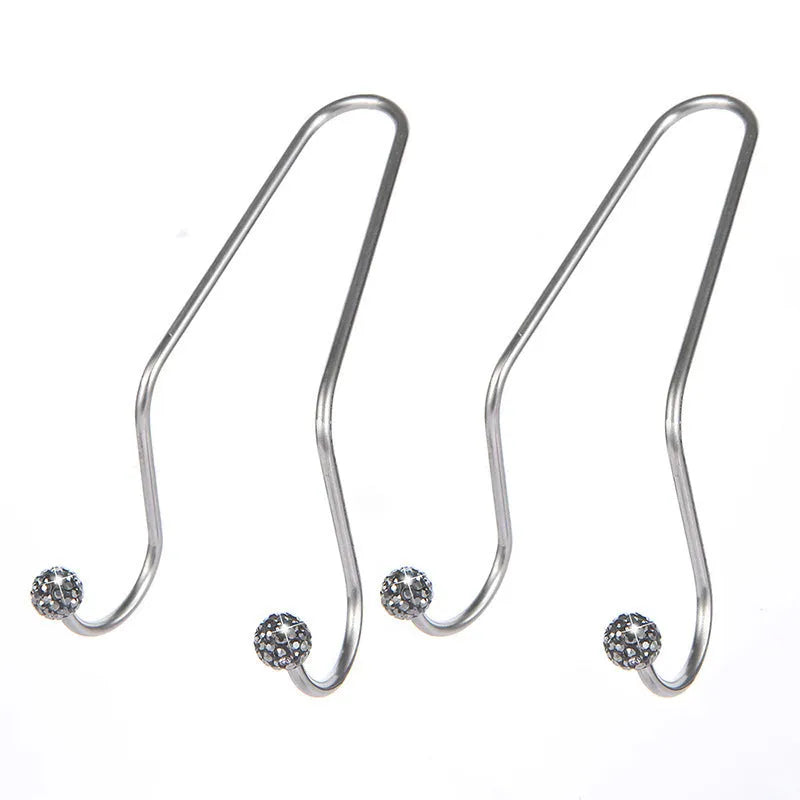 Two stainless steel diamond decorative hooks for car seat organisation in various colours.