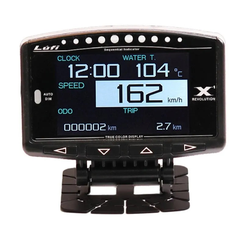 X1 Automotive Multi Function OBD Instrument English version with metal housing and LED display