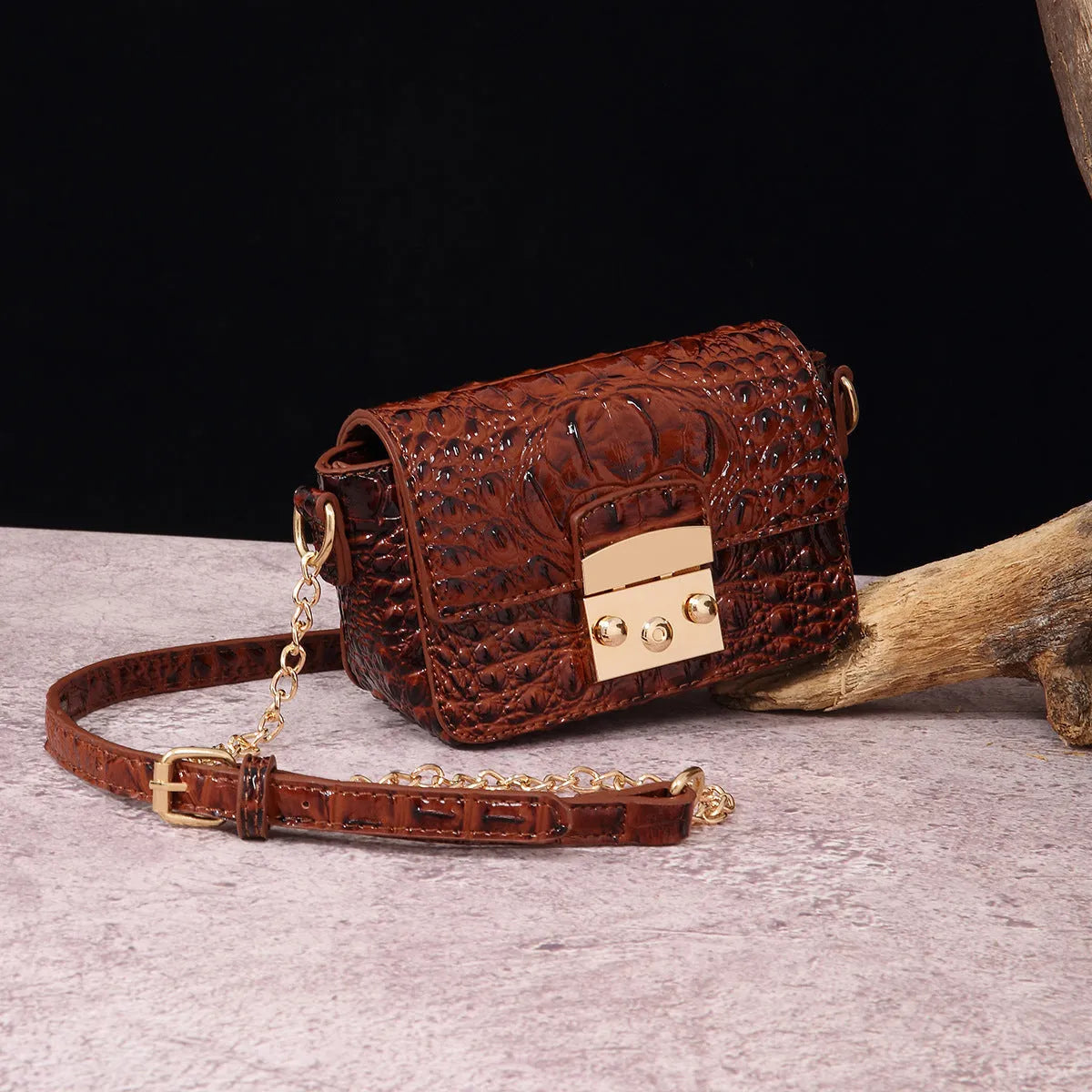 Retro crossbody one shoulder bag for women in multiple colours, PU leather material