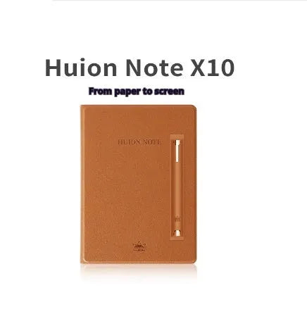 Huion Note X10 smart digital book business meeting notepad in Elk Brown with PW320 pen and USB-C cable