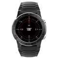 Black 48mm smart watch with GPS, heart rate, stress and compass, 22mm band and ABS alloy dial